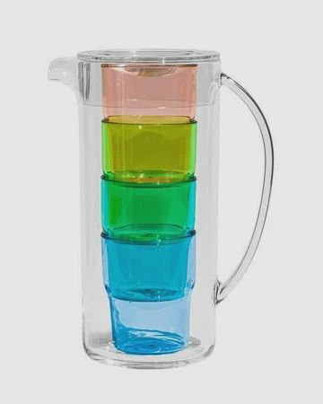 Simple Stacked Nested Pitcher Set