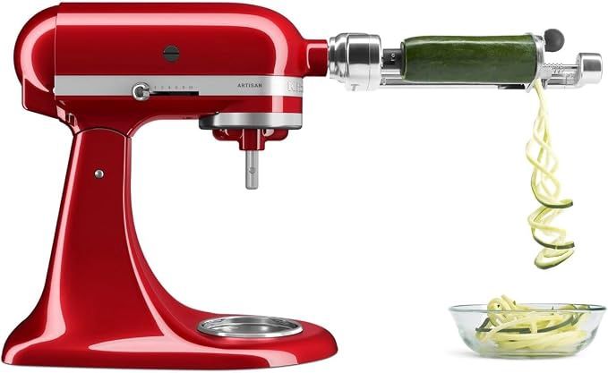 Spiralizer Attachment with peel, core, and slice
