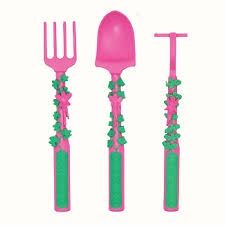 Pink Garden Fairy Set of 3 Utensil