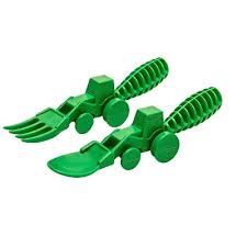 Green Spoon &amp; Fork Tractor Utensil