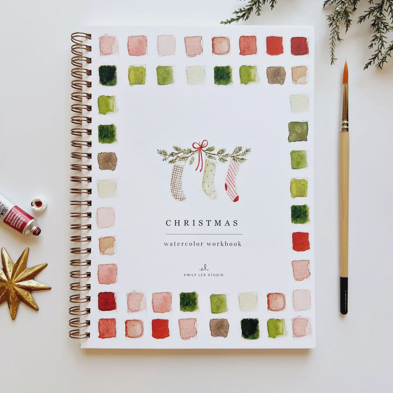 Christmas Watercolor workbook