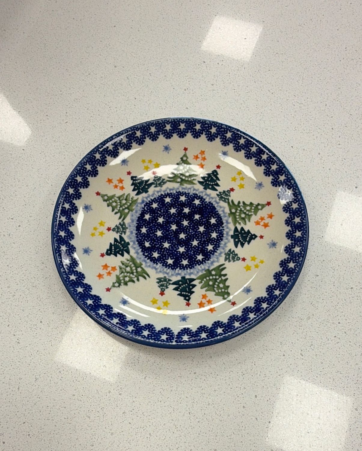 Round Dessert Plate (Festive Forest)