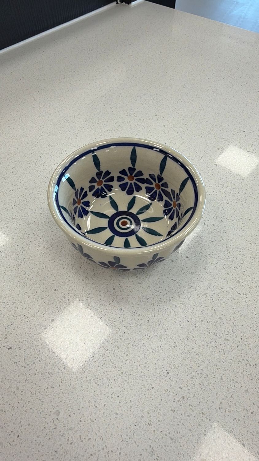 5.5" round bowl (floral peacock)