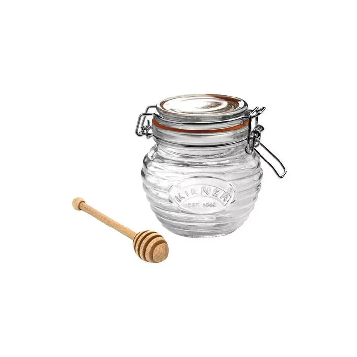 Kilner Glass Honey Pot w/ Beechwood Dipper
