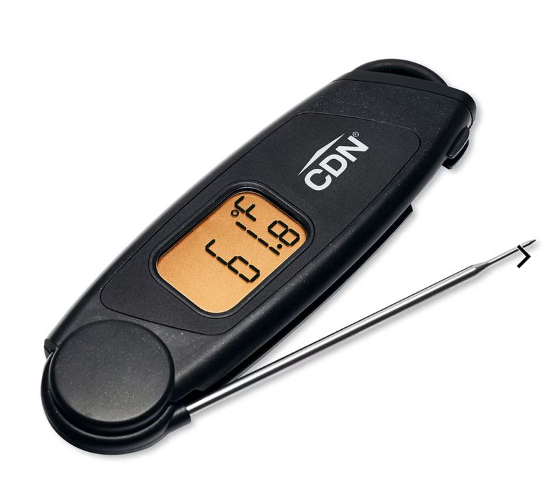 Waterproof Folding Thermocouple Thermometer- Black