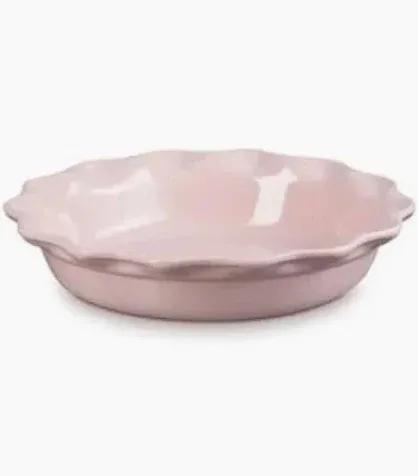 Heritage fluted pie dish  9"- chiffon pink