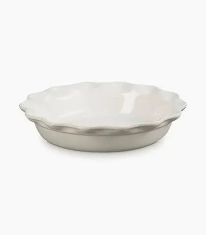 Heritage fluted pie dish 9"- white