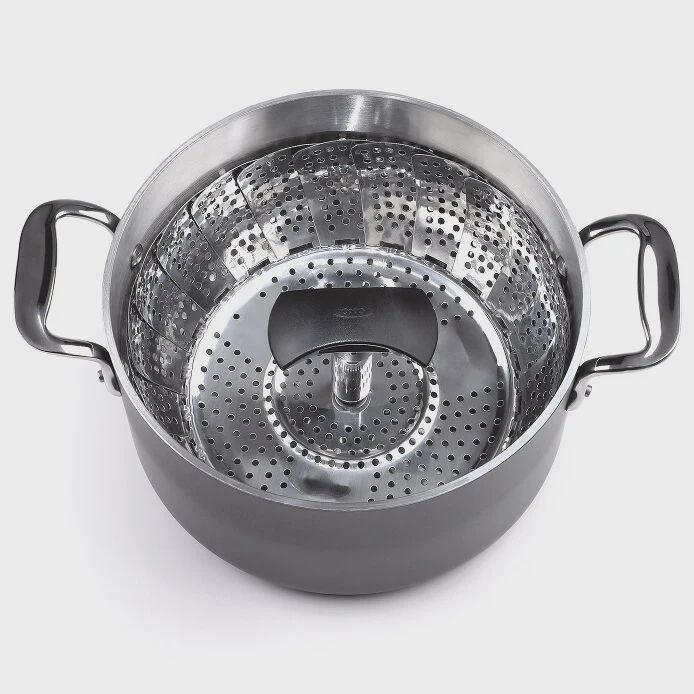 Stainless Steel Steamer with Extendable Handle
