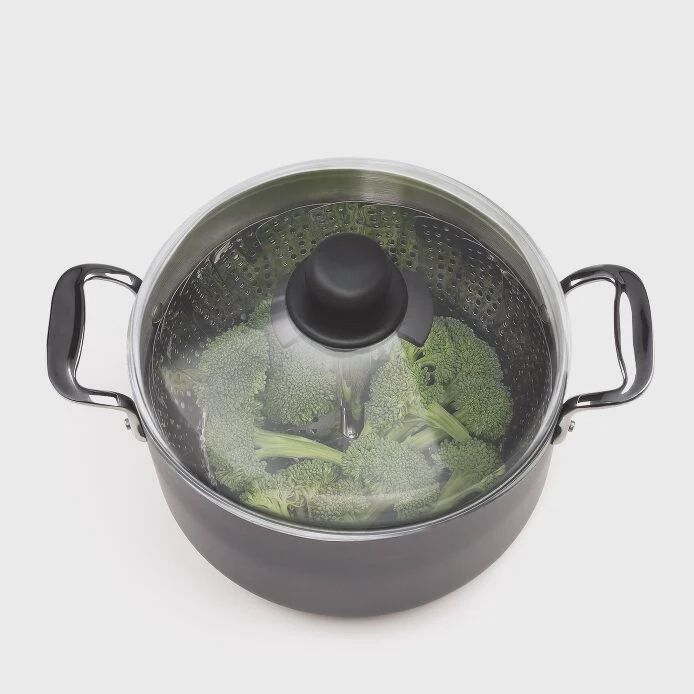 Stainless Steel Steamer with Extendable Handle
