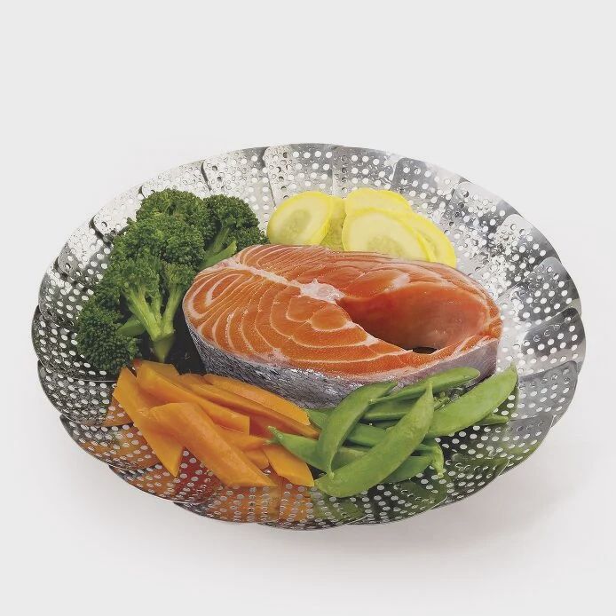 Stainless Steel Steamer with Extendable Handle