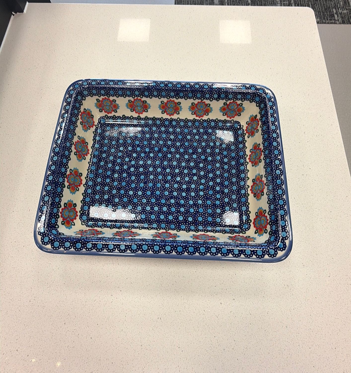 Rectangular baking dish - polish bouquet