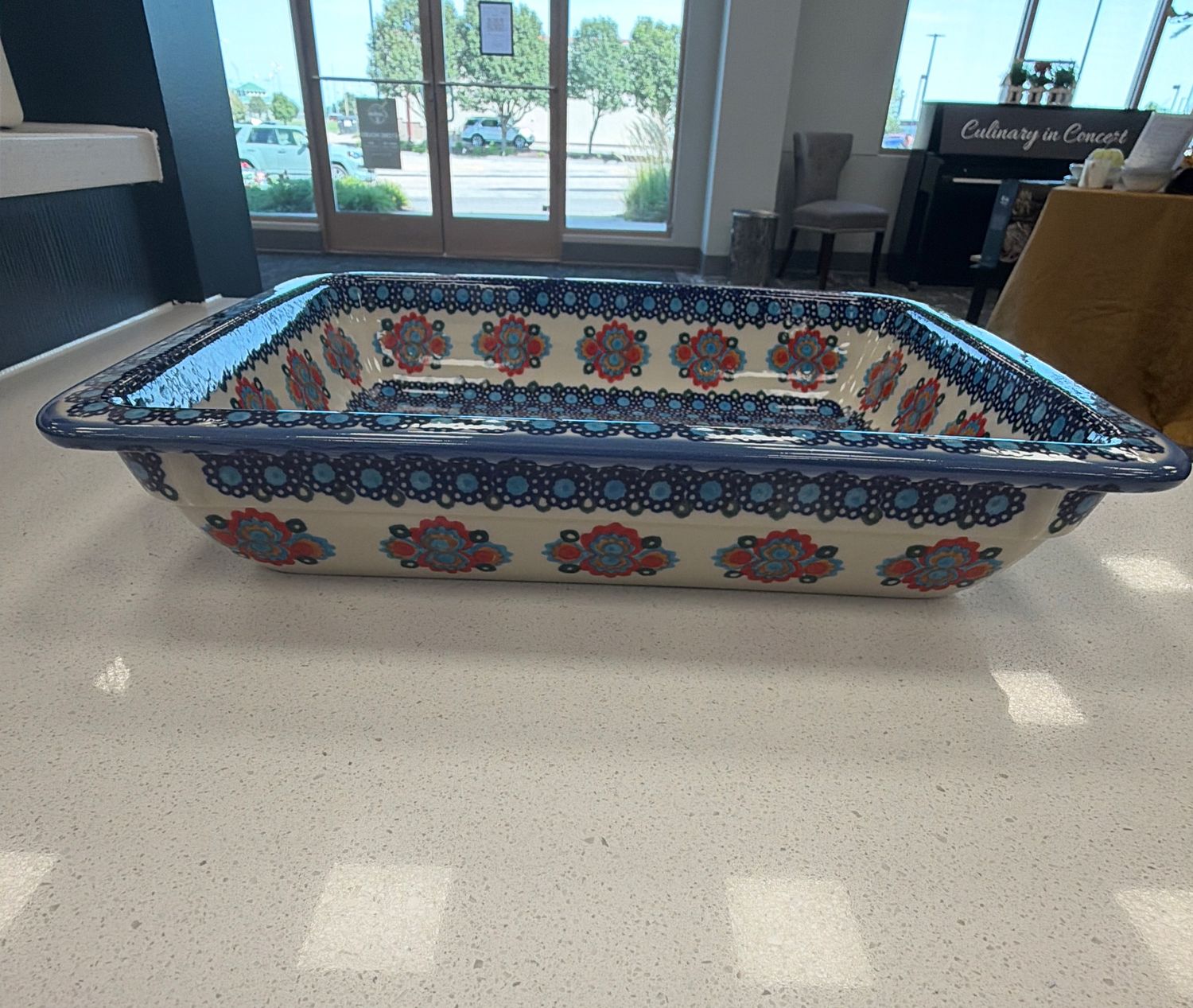 Rectangular baking dish - polish bouquet