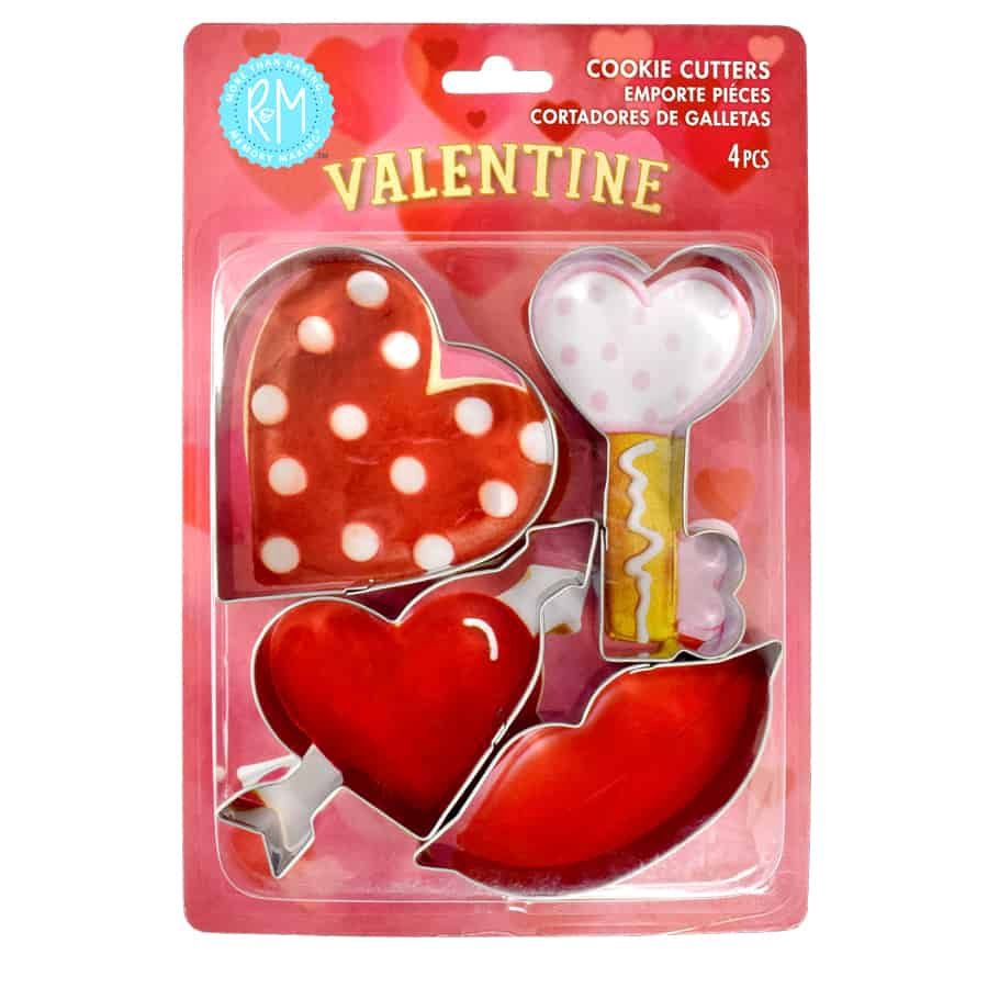 Valentine Cookie Cutters 4pc Set