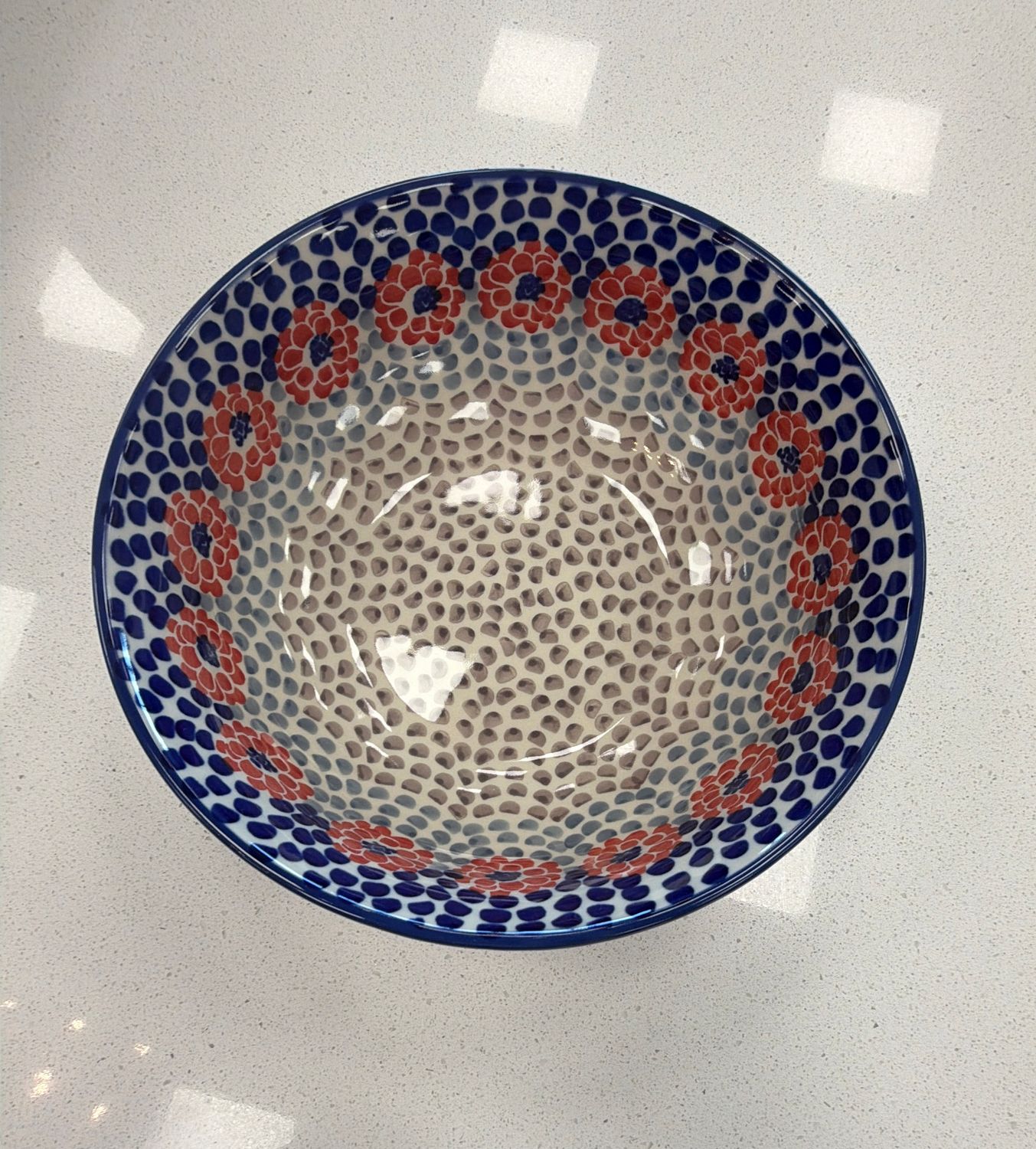 8.5 round bowl - falling petals
