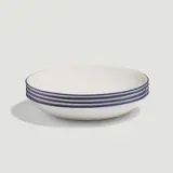 10" Entree Bowls blue rim - set of 4