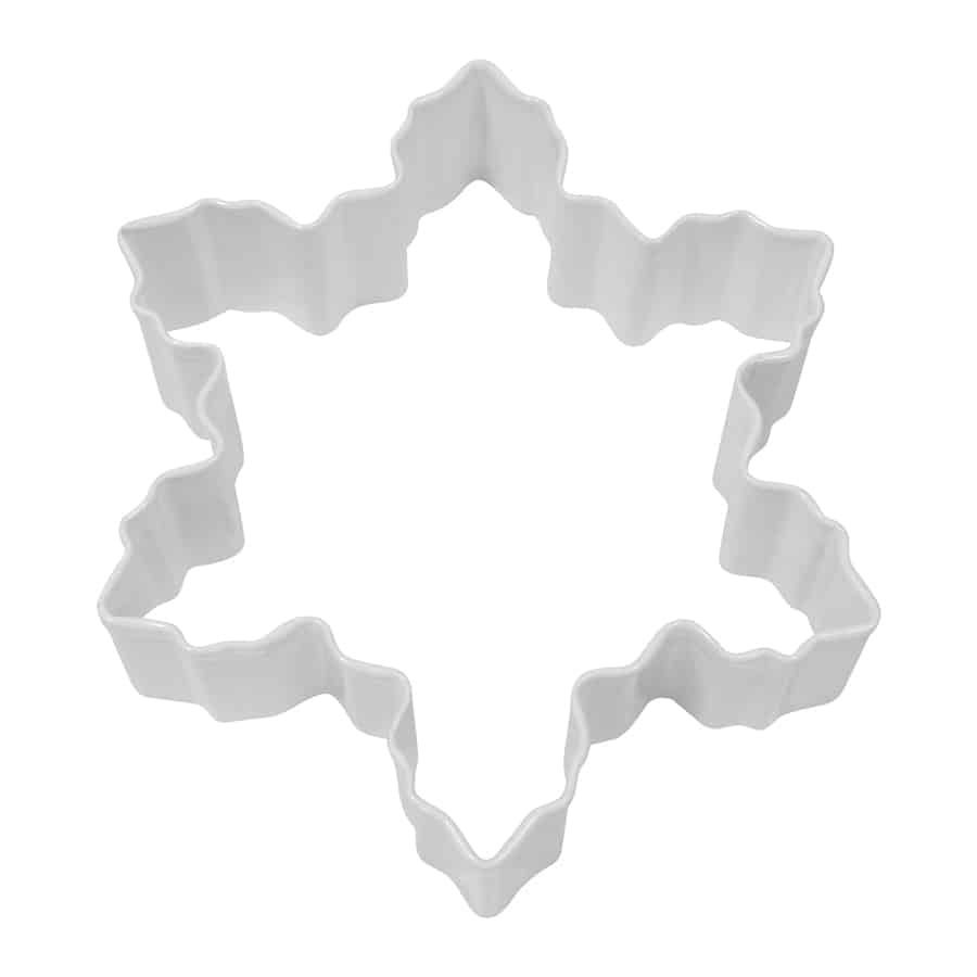 Snowflake Cookie Cutter - White Polyresin
