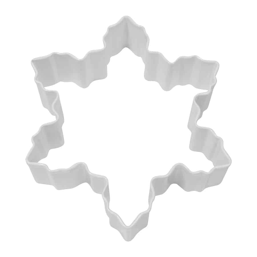 Snowflake Cookie Cutter (White, 4″)
