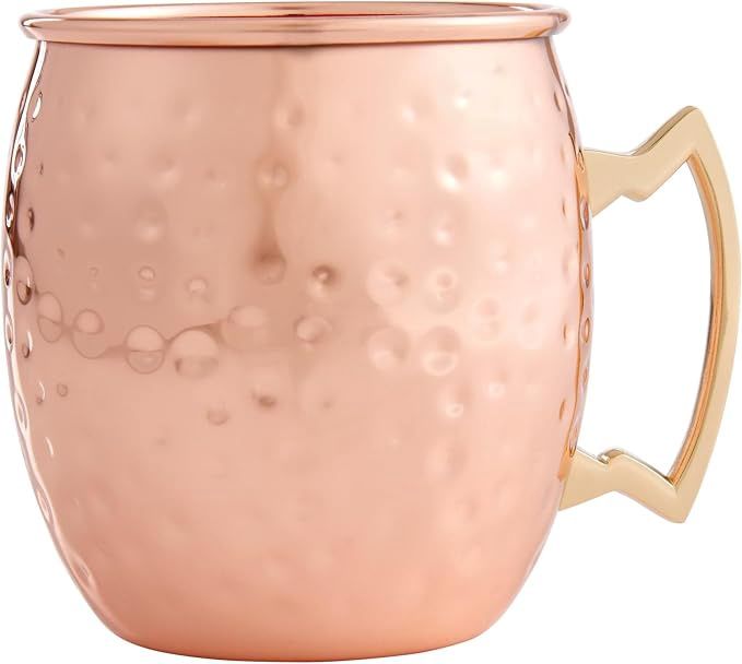 Hammered Copper Moscow Mule Drinking Mug 16oz