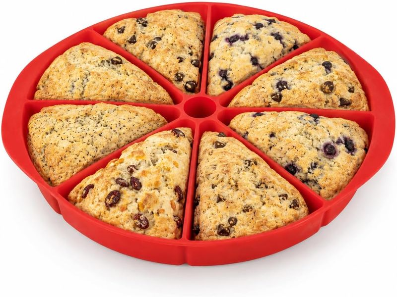 Silicone Scone Pan red
