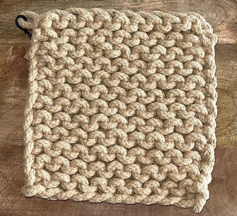 8" Square Cotton Crochet Pot Holder