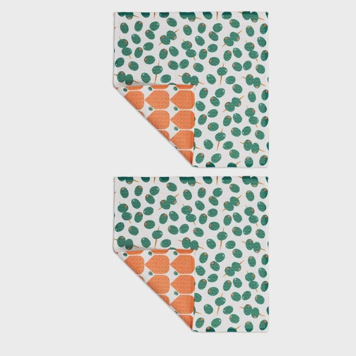 Olive Twist Dish Cloth (Set of 2)