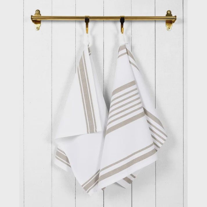 Relaxed Cotton Stripe Towel Set - Cedar Ash