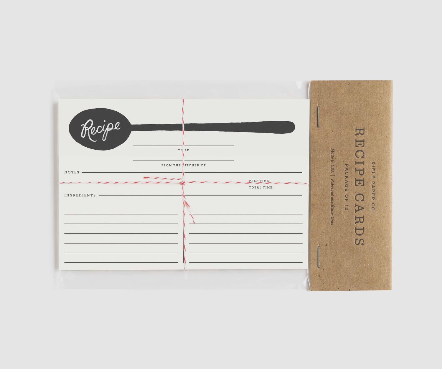 Set of 12 Charcoal Spoon Recipe Cards