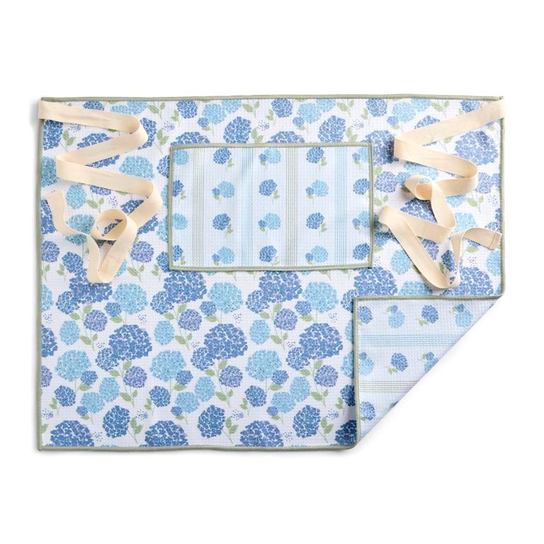 Absorbent Half Apron - Hydrangea