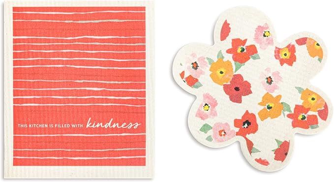 Flower Bio Dish Cloth - Set of 2