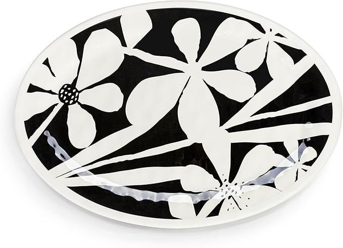 Bold Floral Large Melamine Oval Platter