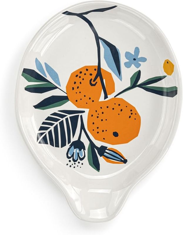 Citrus Blossom Ceramic Spoon Rest