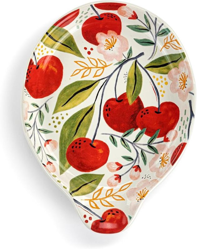Cherry Ceramic Spoon Rest