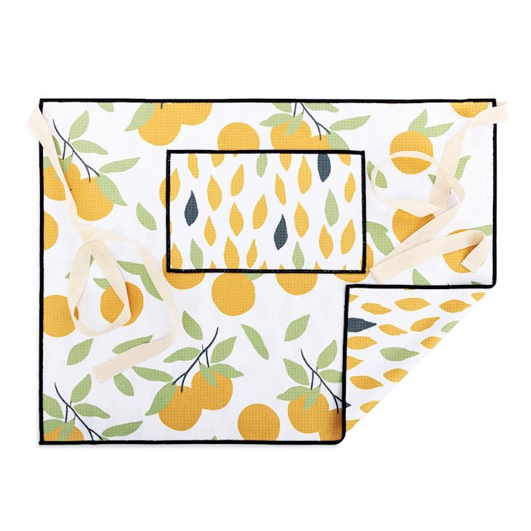 Absorbent Half Apron - Citrus Orange