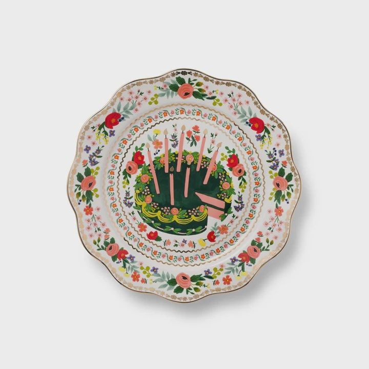 Floral Cake Celebration Plate