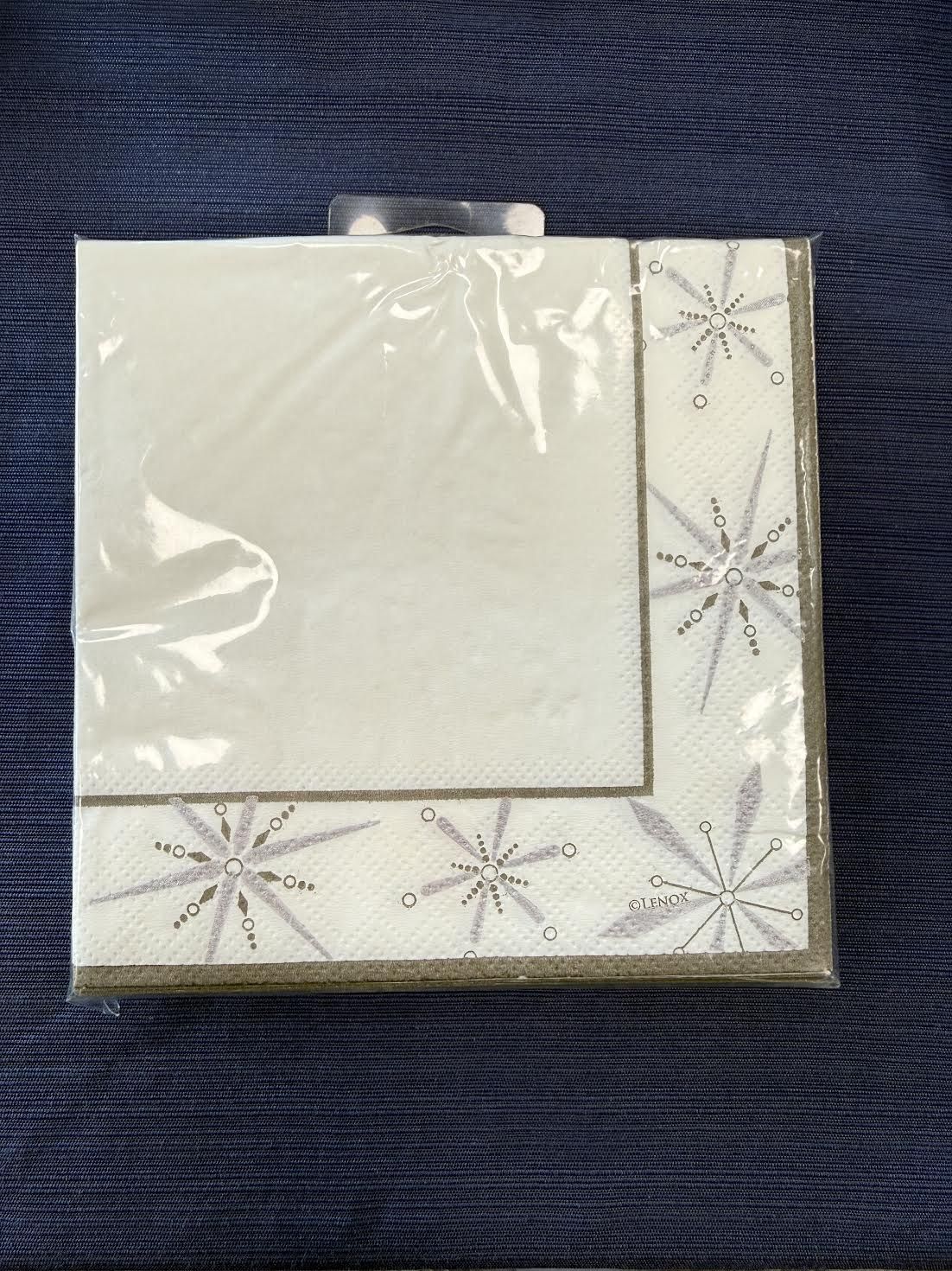 federal snowflake beverage napkins