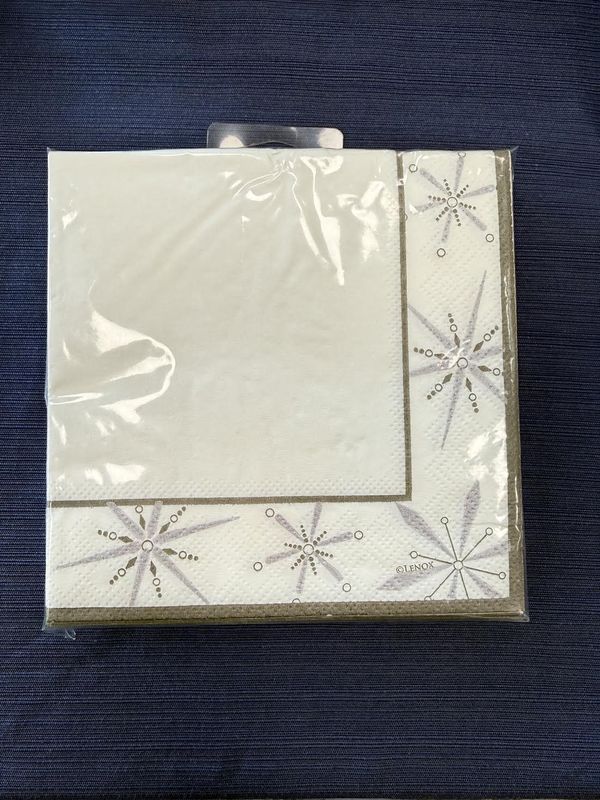 federal snowflake beverage napkins