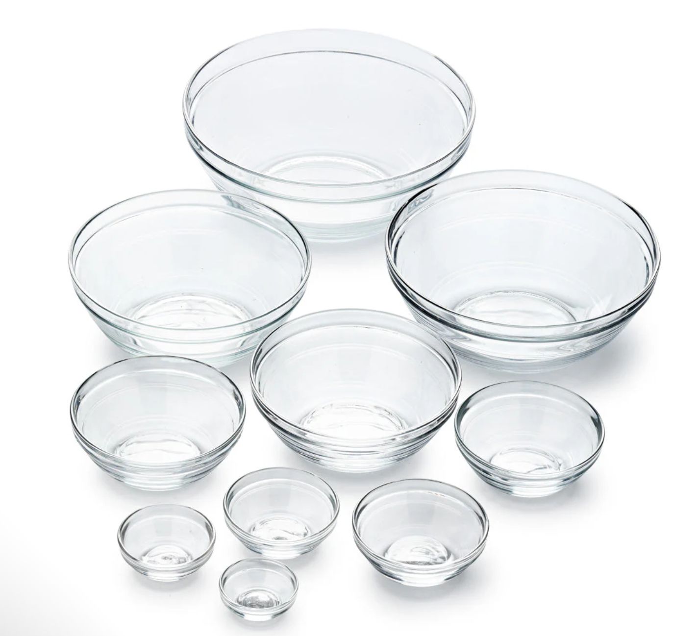 Gigone Clear Stackable Bowls- 10 pc Set