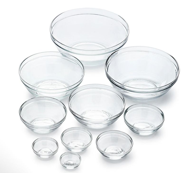 Gigone Clear Stackable Bowls- 10 pc Set