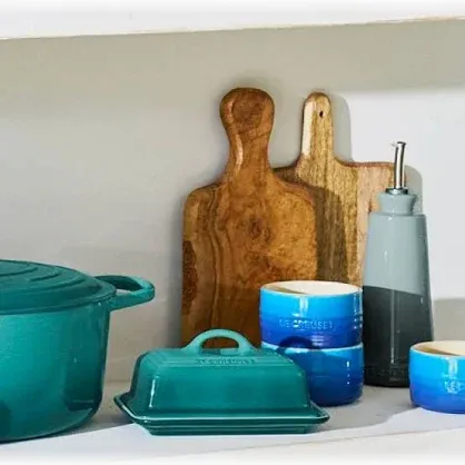 Butter Dish, 6", Bleu Riviera