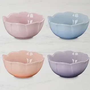 Set of 4 Petal Mini Bowls, Multi color