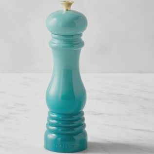 Classic Pepper Mill, 8", Bleu Riviera w/Light Gold Knob