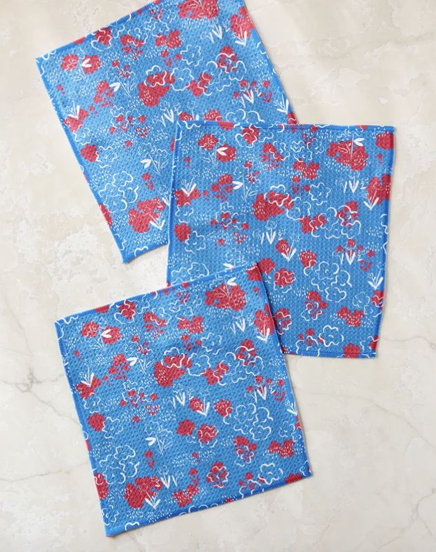 Patriotic Garden Dishcloth Set of 3