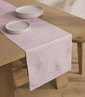 Bubble Ditzy Dusty Rose Table Runner- Md 16" x 90"