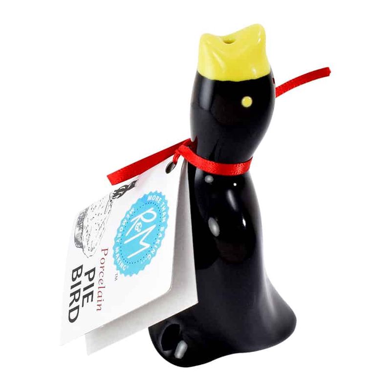 Porcelain Pie Bird - Black