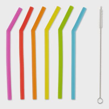 Silicone Short Straws set of 6