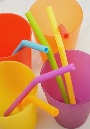 Silicone Short Straws set of 6