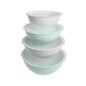 8 Piece Covered Prep &amp; Serve Mixing Bowl Set- Sea Glass
