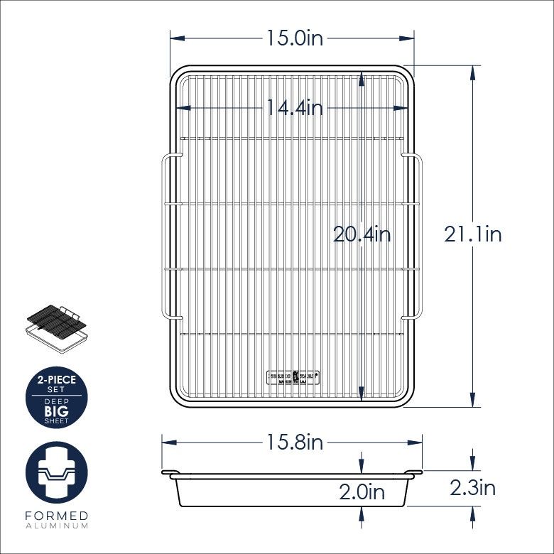 XL Oven Crisp Baking Tray with Rack