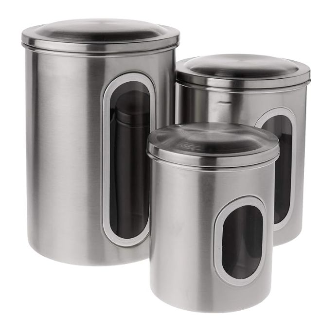 Stainless Steel Canister Set 3 pc