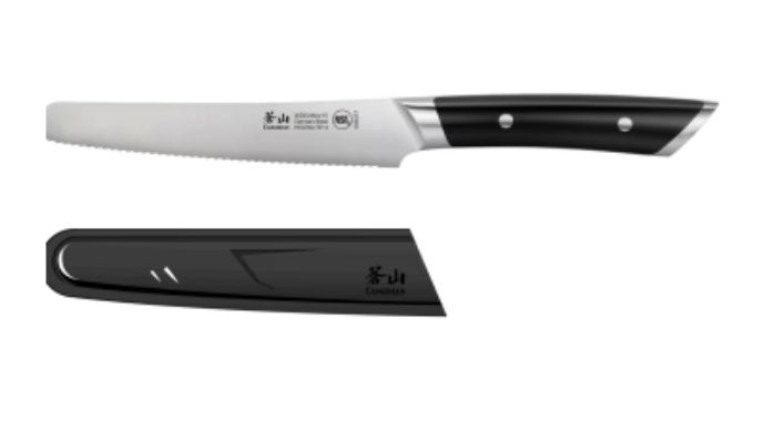 Helena 5" Serrated Utility rounded, black
